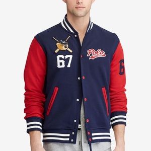 Polo Ralph Lauren Felt Polo Bear Varsity Jacket XL